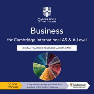 Cambridge International AS & A Level Business Digital Teacher's Resource Access Card de Kelly Chalk