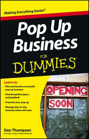 Pop Up Business For Dummies de D. Thompson