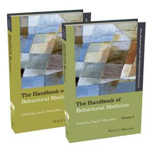 The Handbook of Behavioral Medicine de DI Mostofsky