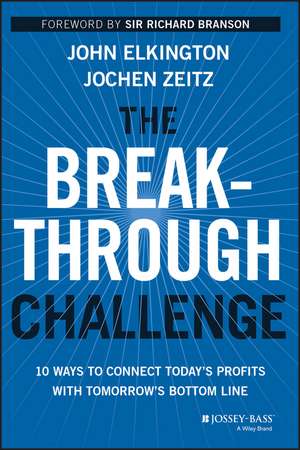 The Breakthrough Challenge – 10 Ways to Connect Today′s Profits With Tomorrow′s Bottom Line de J Elkington