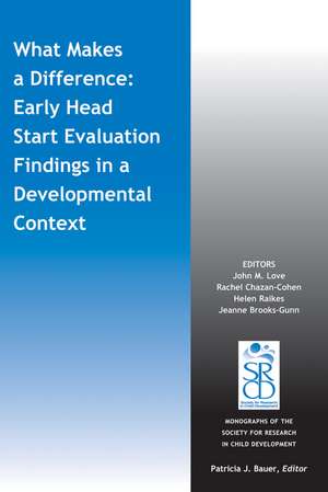 What Makes a Difference – Early Head Start Evaluation Findings in a Developmental Context de J. Love