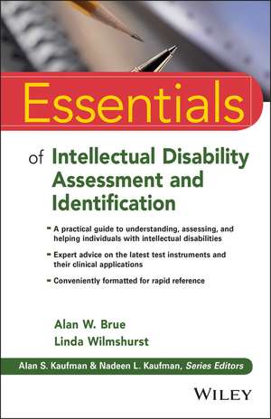 Essentials of Intellectual Disability Assessment and Identification de AW Brue