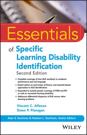 Essentials of Specific Learning Disability Identification de Vincent C Alfonso