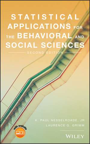 Statistical Applications for the Behavioral and Social Sciences, Second Edition de P Nesselroade