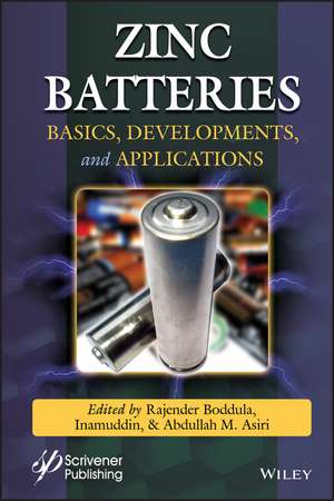 Zinc Batteries – Basics, Development and Applications de R Boddula