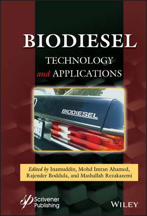 Biodiesel Technology and Applications de I Inamuddin