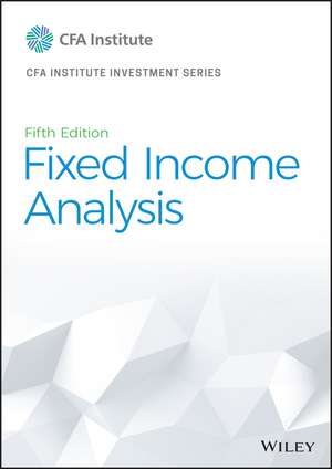 Fixed Income Analysis de Cfa Institute