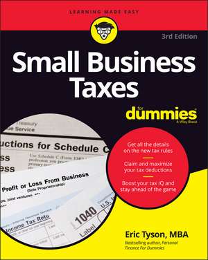 Small Business Taxes For Dummies, 3rd Edition de E Tyson