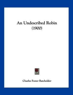 An Undescribed Robin (1900) de Charles Foster Batchelder