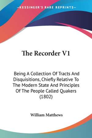 The Recorder V1 de William Matthews