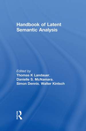 Handbook of Latent Semantic Analysis de Thomas K. Landauer