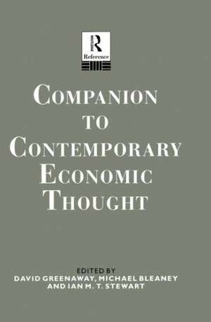 Companion to Contemporary Economic Thought de Michael Bleaney