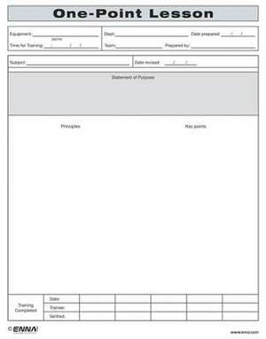 One-Point Lesson Form de Enna