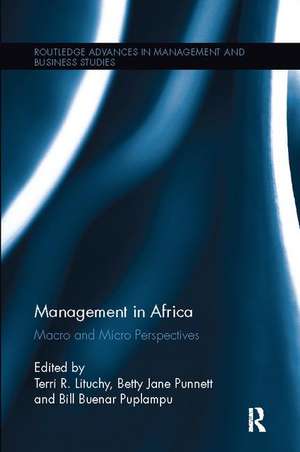 Management in Africa: Macro and Micro Perspectives de Terri Lituchy