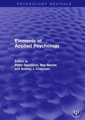 Elements of Applied Psychology de Peter Spurgeon