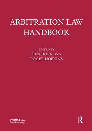 Arbitration Law Handbook de Roger Hopkins