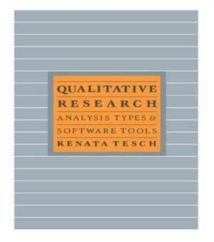 Qualitative Research: Analysis Types and Software de Renata Tesch