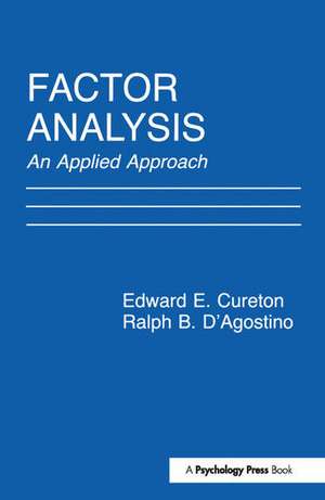 Factor Analysis: An Applied Approach de Edward E. Cureton