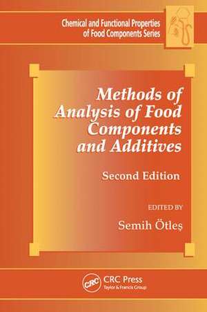 Methods of Analysis of Food Components and Additives de Semih Otles