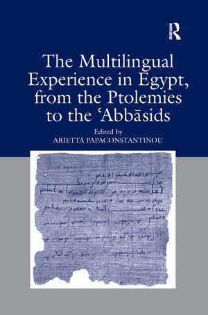 The Multilingual Experience in Egypt, from the Ptolemies to the Abbasids de Arietta Papaconstantinou