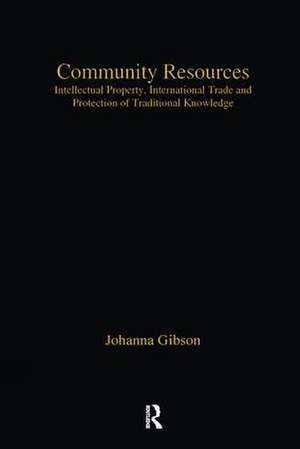 Community Resources: Intellectual Property, International Trade and Protection of Traditional Knowledge de Johanna Gibson