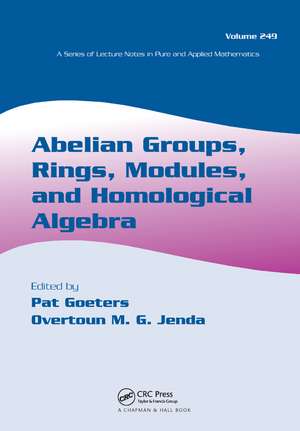 Abelian Groups, Rings, Modules, and Homological Algebra de Pat Goeters