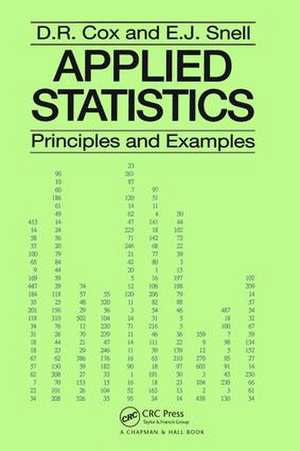 Applied Statistics - Principles and Examples de D. R. Cox