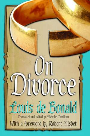 On Divorce de Louis de Bonald