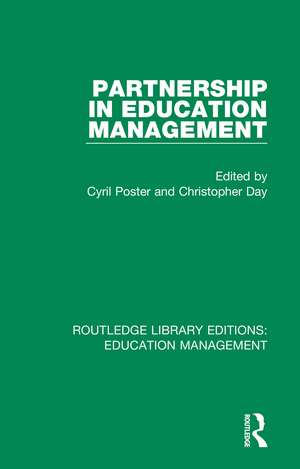 Partnership in Education Management de Cyril Poster