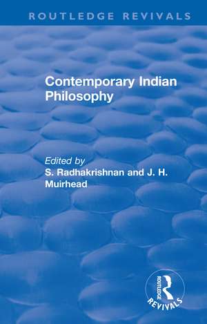 Revival: Contemporary Indian Philosophy (1936) de S. Radhakrishnan