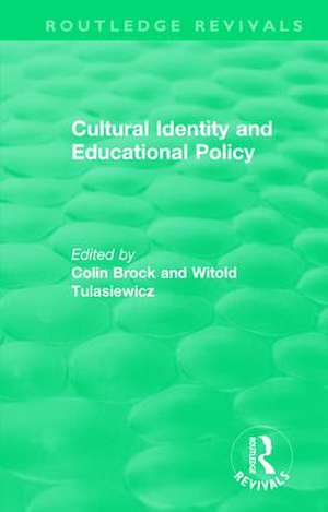 Cultural Identity and Educational Policy de Colin Brock