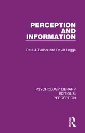 Psychology Library Editions: Perception: 35 Volume Set de Various