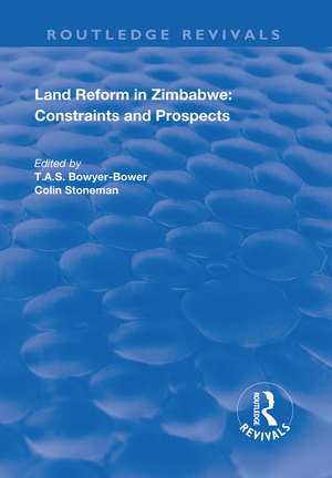 Land Reform in Zimbabwe: Constraints and Prospects de Colin Stoneman