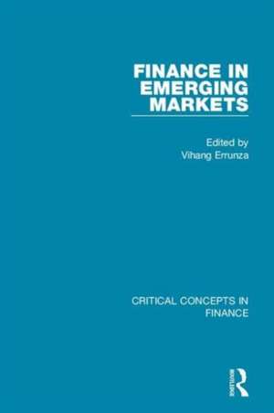 Finance in Emerging Markets de Vihang Errunza