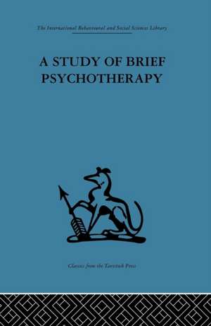 A Study of Brief Psychotherapy de D. H. Malan