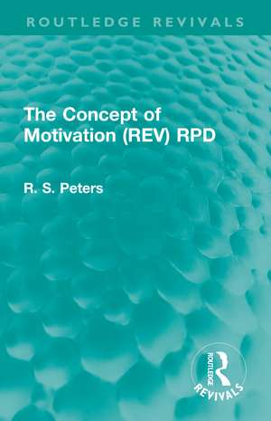 The Concept of Motivation (REV) RPD de R. S. Peters