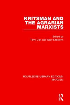 Kritsman and the Agrarian Marxists de Terry Cox