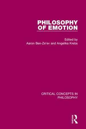 Philosophy of Emotion de Aaron Ben Ze'ev