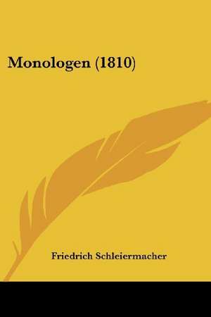 Monologen (1810) de Friedrich Schleiermacher