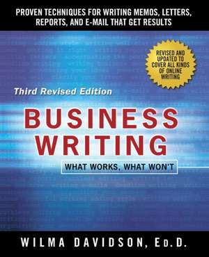 Business Writing de Wilma Davidson