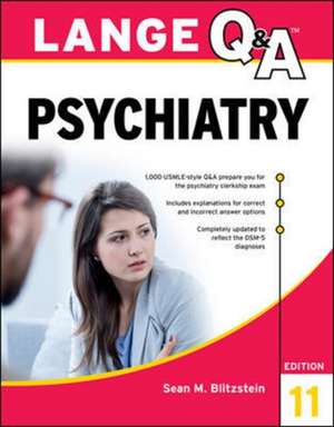 Lange Q&A Psychiatry, 11th Edition de Sean Blitzstein