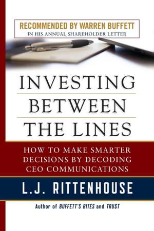 Investing Between the Lines (PB) de L.J. Rittenhouse