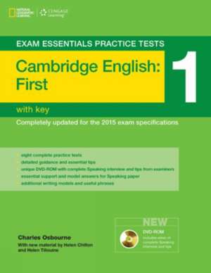 Exam Essentials: Cambridge First Practice Tests 1 W/O Key + DVD-ROM de Charles Osbourne