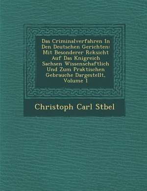 Das Criminalverfahren in Den Deutschen Gerichten: Mit Besonderer R Cksicht Auf Das K Nigreich Sachsen Wissenschaftlich Und Zum Praktischen Gebrauche D de Christoph Carl St Bel