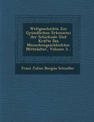 Weltgeschichte Zur Grundlichen Erkenntni Der Schicksale Und Krafte Des Menschengeschlechtes: Mittelalter, Volume 3... de Franz Julius Borgias Schneller