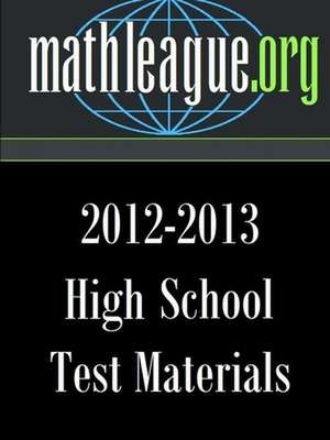 High School Test Materials 2012-2013 de Tim Sanders