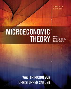 Microeconomic Theory de Christopher Snyder