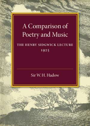 A Comparison of Poetry and Music de W. H. Hadow