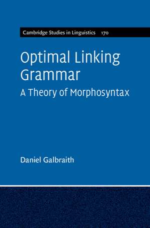 Optimal Linking Grammar: Volume 170: A Theory of Morphosyntax de Daniel Galbraith