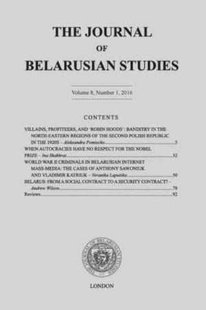 The Journal of Belarusian Studies 2016 de Ostrogorski Centre